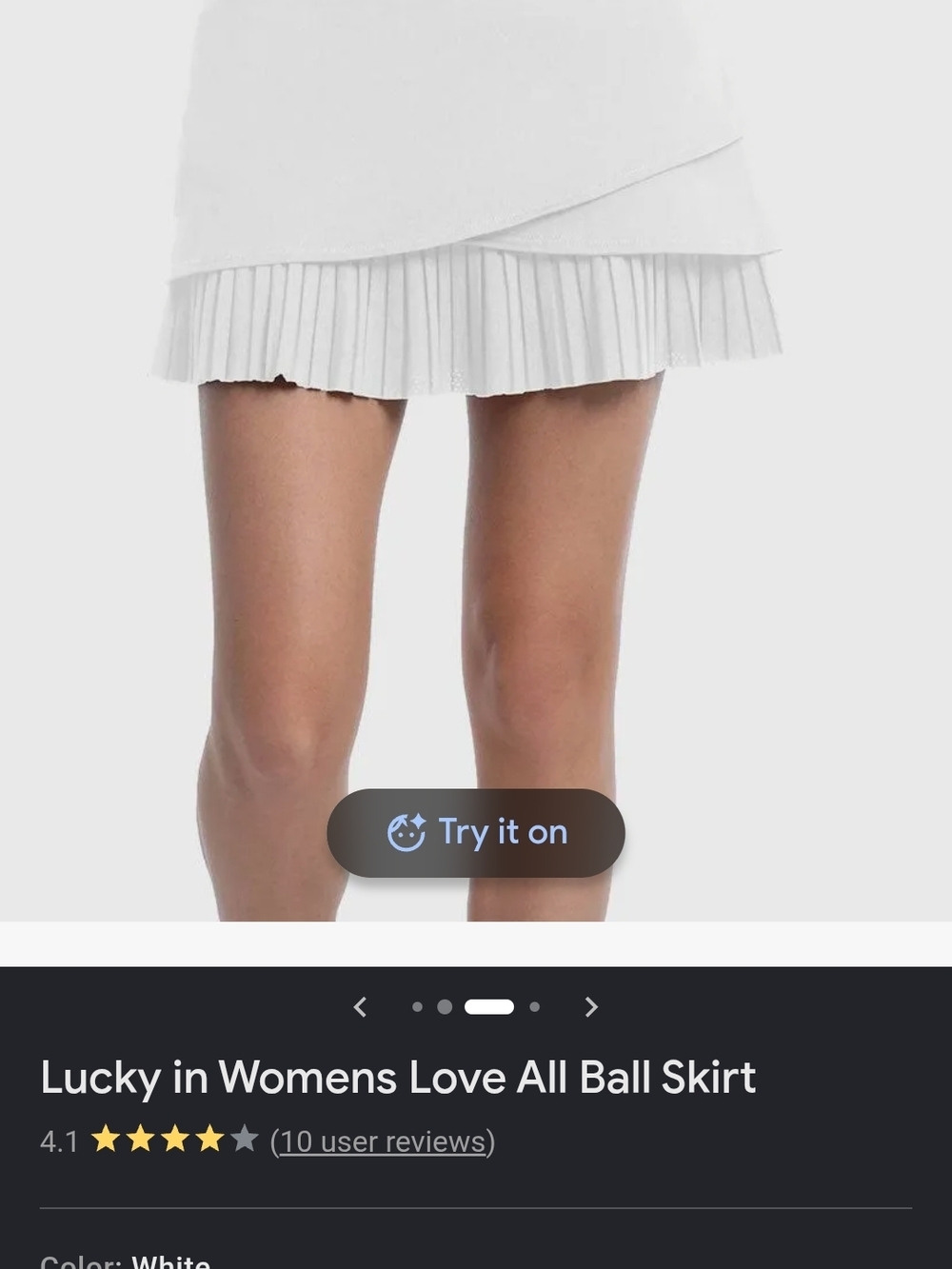 Lucky in Love White Pleated Wrap Mini Skirt